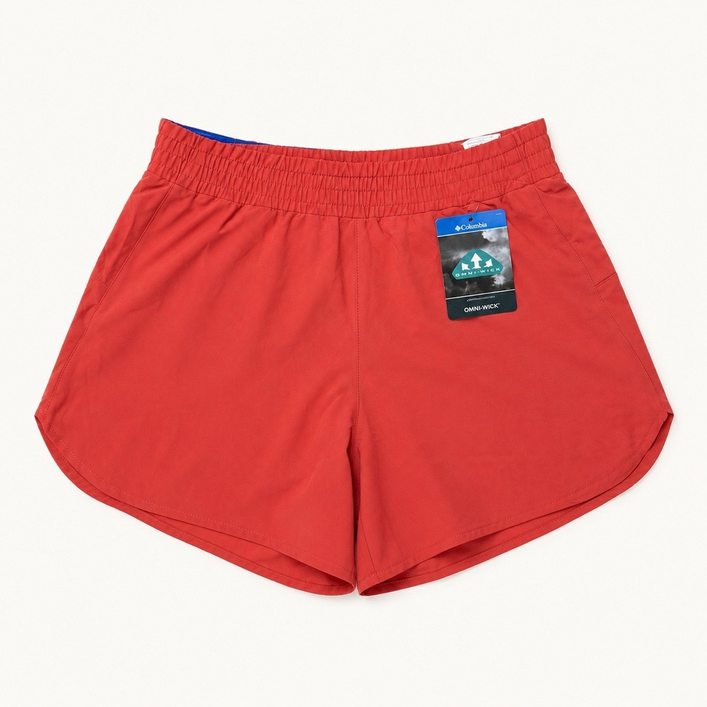 Columbia Womens Omni-Wick Active Shorts Red Athletic Running Hiking XS NWT
